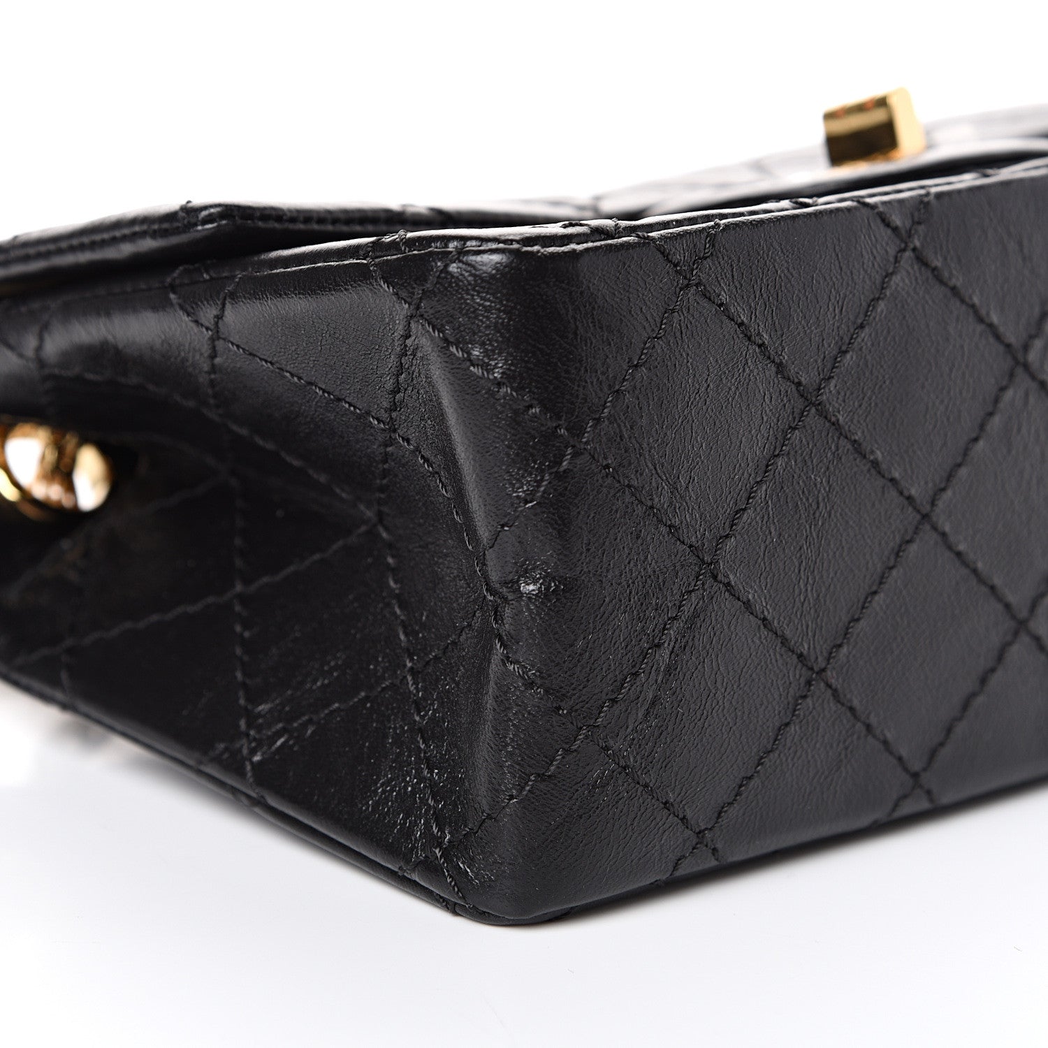 Chanel Aged Calfskin Quilted 2.55 Reissue Mini Flap Black 8 of 10