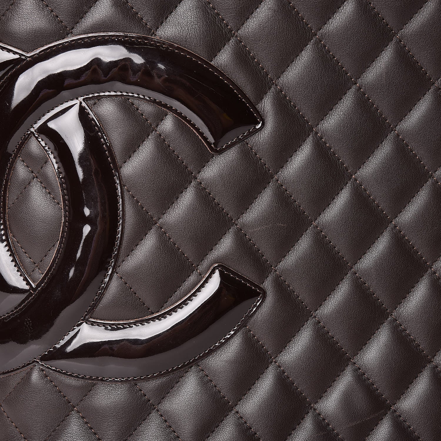 Chanel Calfskin Quilted Large Cambon Tote Brown 8 of 24
