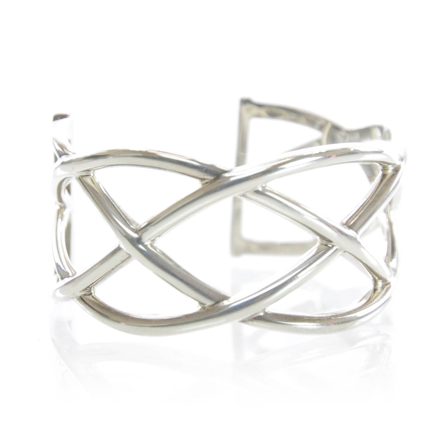 Sterling Silver Celtic Open Knot Cuff Bracelet