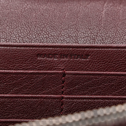 Saint Laurent Sheepskin Tri-Quilt Monogram Envelope Chain Wallet Burgundy 7 of 12