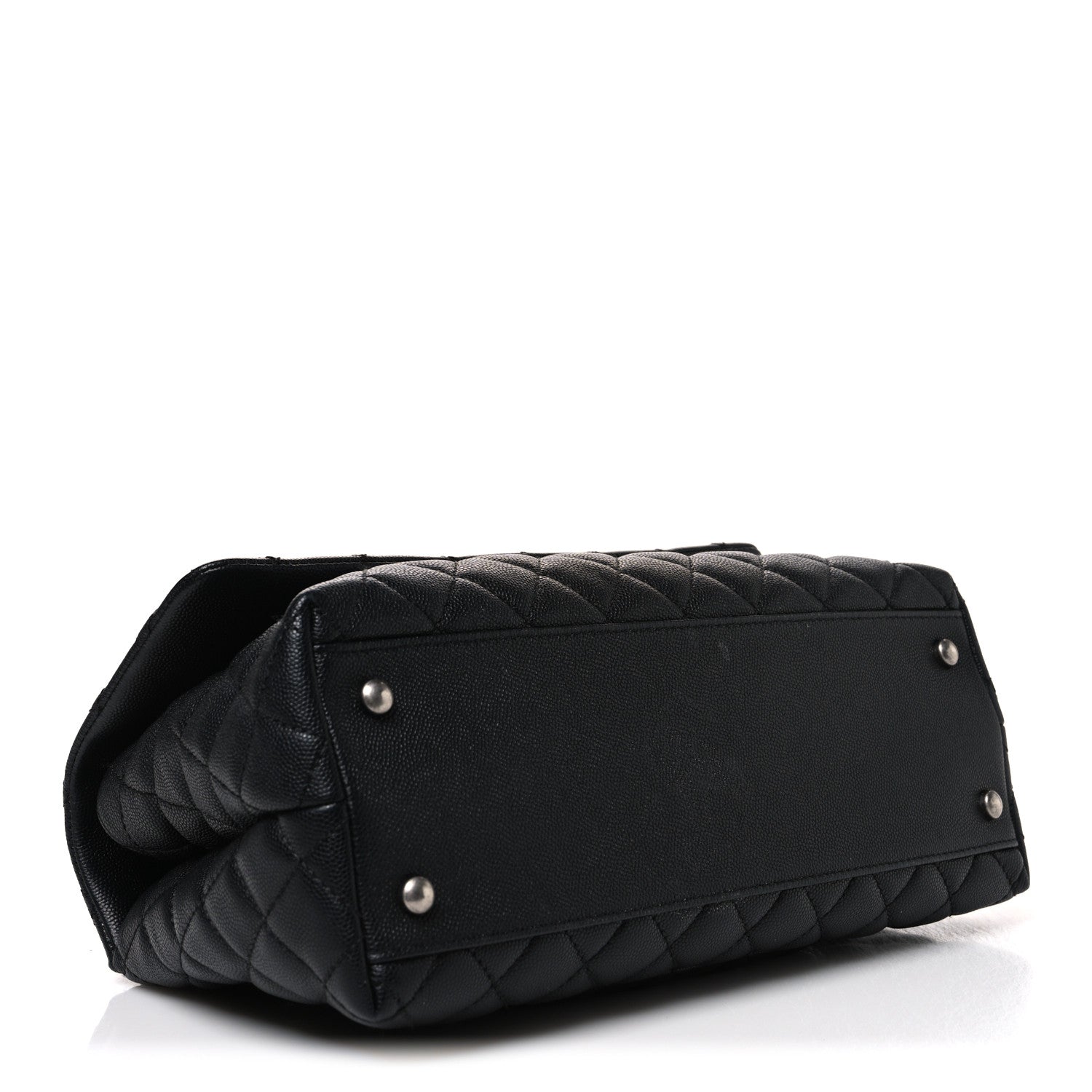 Chanel Caviar Lizard Embossed Quilted Small Coco Handle Flap Black 4 of 10