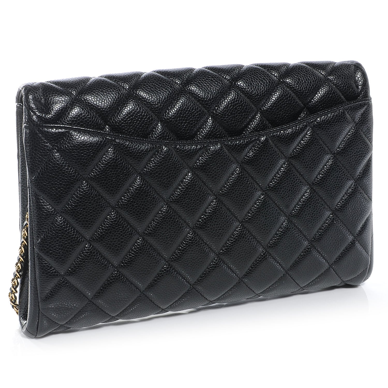 Chanel Caviar Quilted Clutch with Chain Black 3 of 8