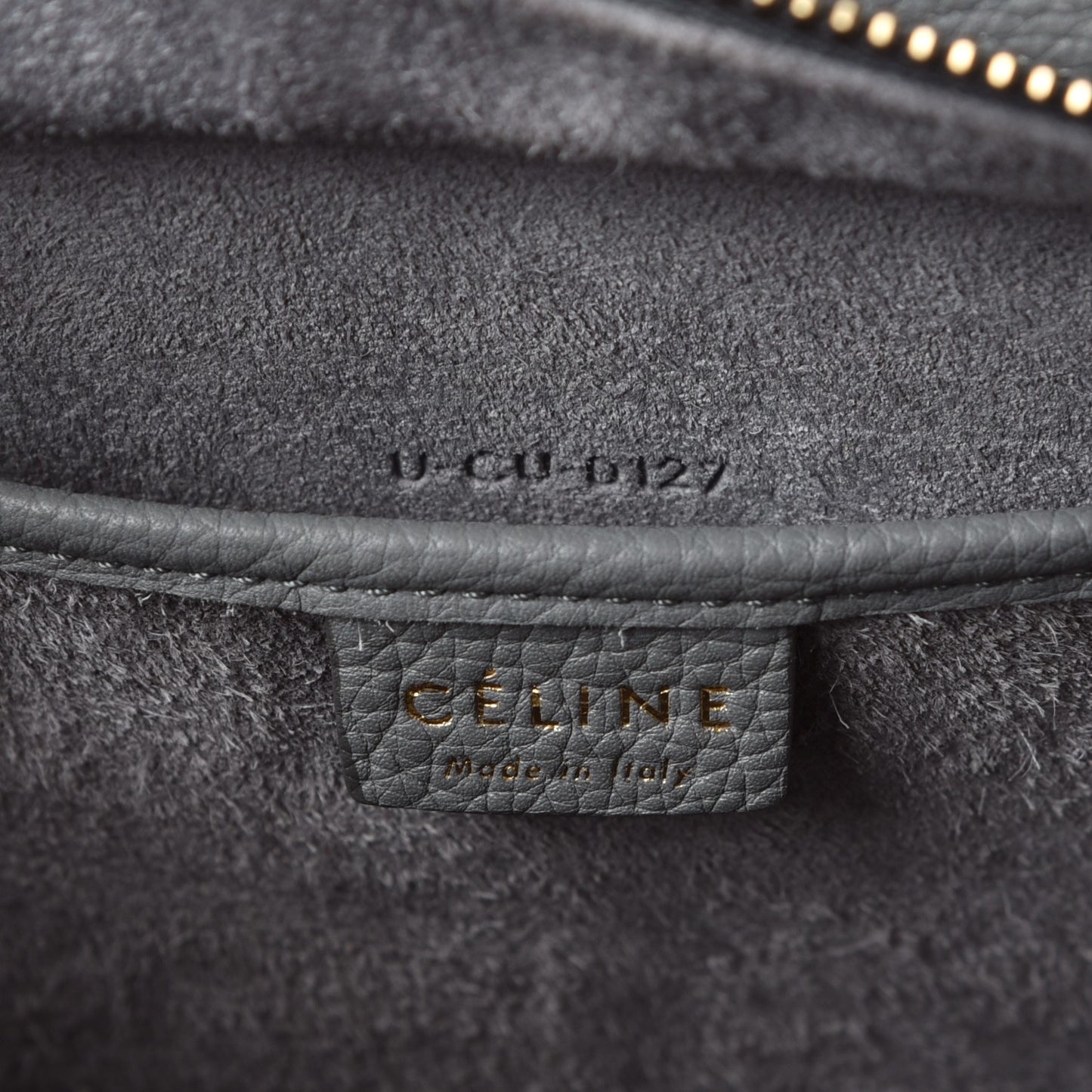Baby Grained Calfskin Nano Luggage Kohl