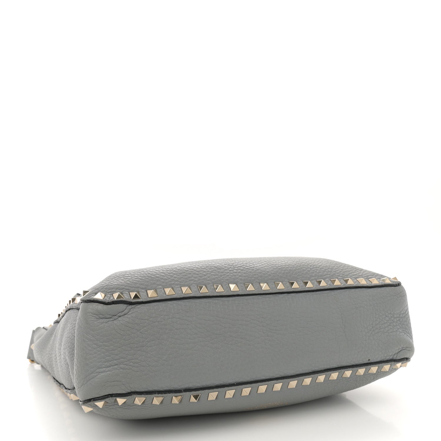 Valentino Garavani Pebbled Calfskin Small Rockstud Flip-Lock Messenger Bag Light Stone 4 of 13