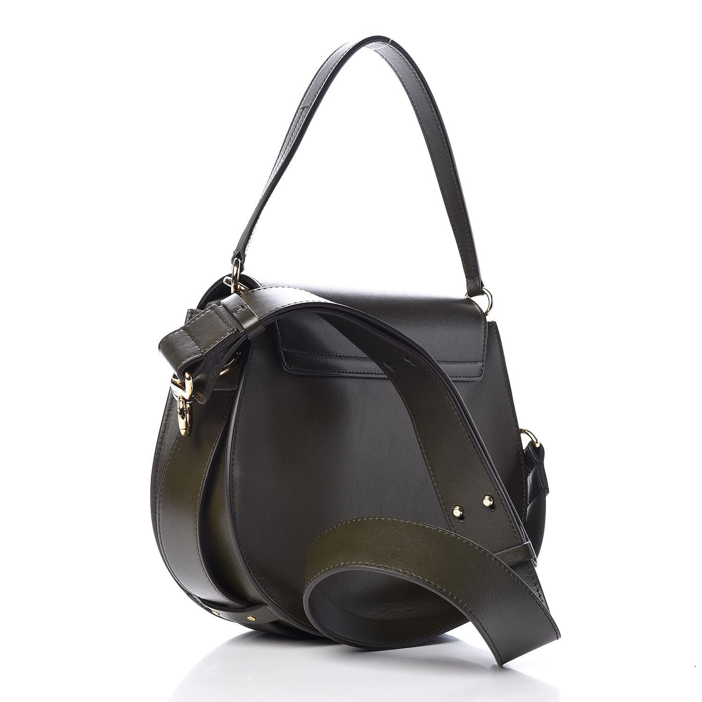 Calfskin Suede Large Tess Bag Deep Forest
