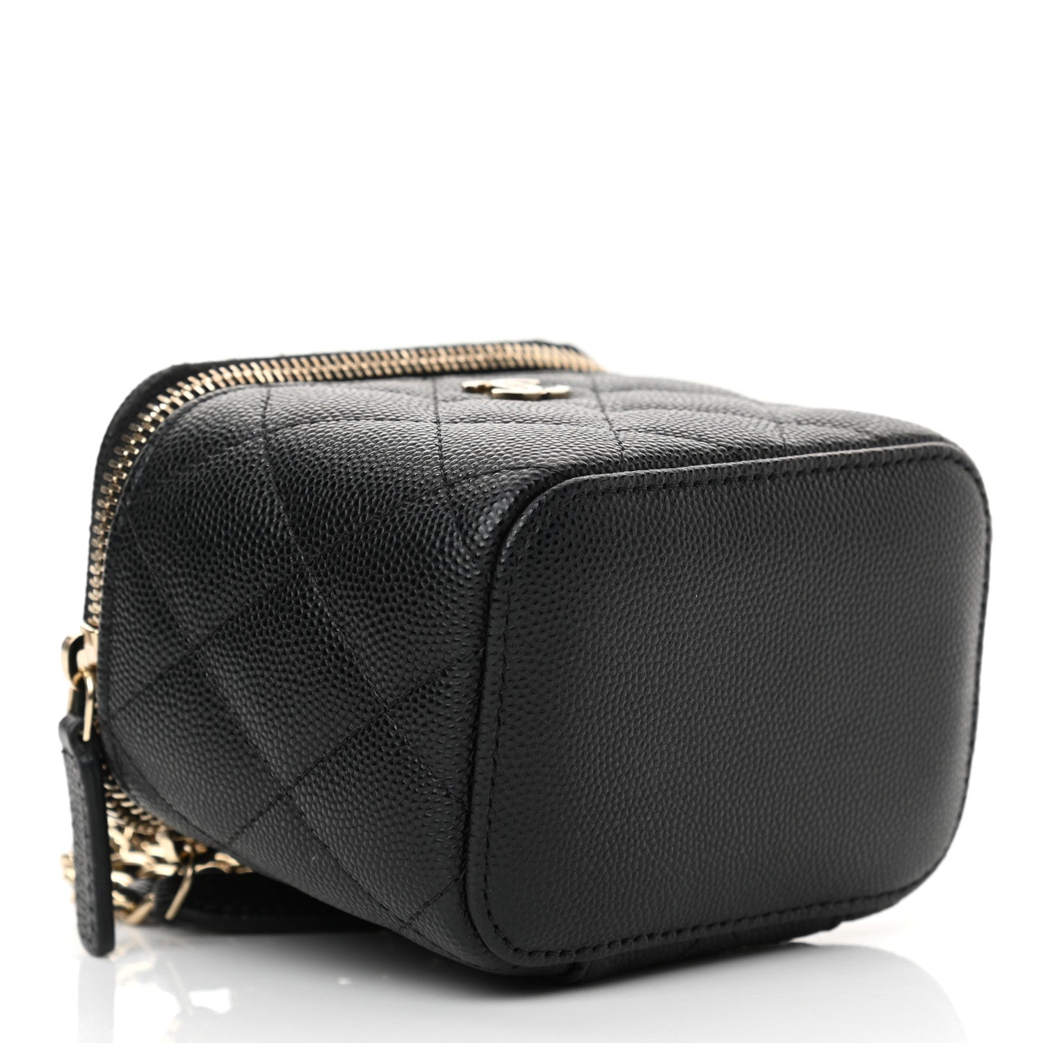 Chanel Caviar Quilted Mini Vanity Case With Chain Black 7 of 23