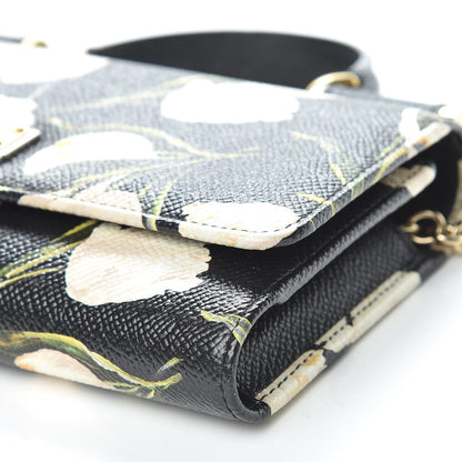 Dolce & Gabbana Dauphine Tulip Print Mini Von Bag Black 8 of 11