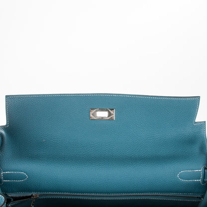 Hermes Togo Kelly Retourne 32 Blue Jean 25 of 30