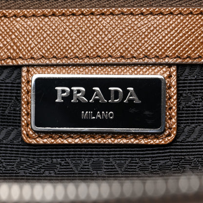 Prada Saffiano Travel Extra Large Galleria Double Zip Tote Cannella 5 of 10