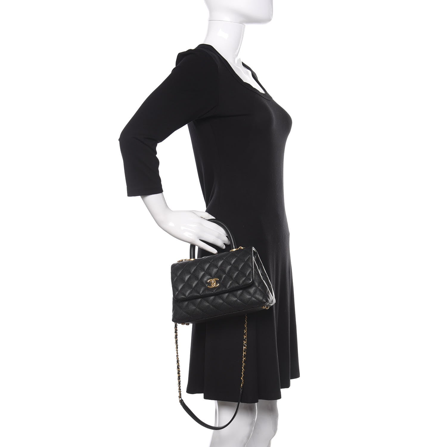 Chanel Caviar Quilted Mini Coco Handle Flap Black 3 of 11