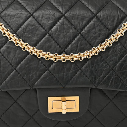 Chanel Aged Calfskin Quilted 50th Anniversary 2.55 Reissue 227 Flap Black 9 of 11