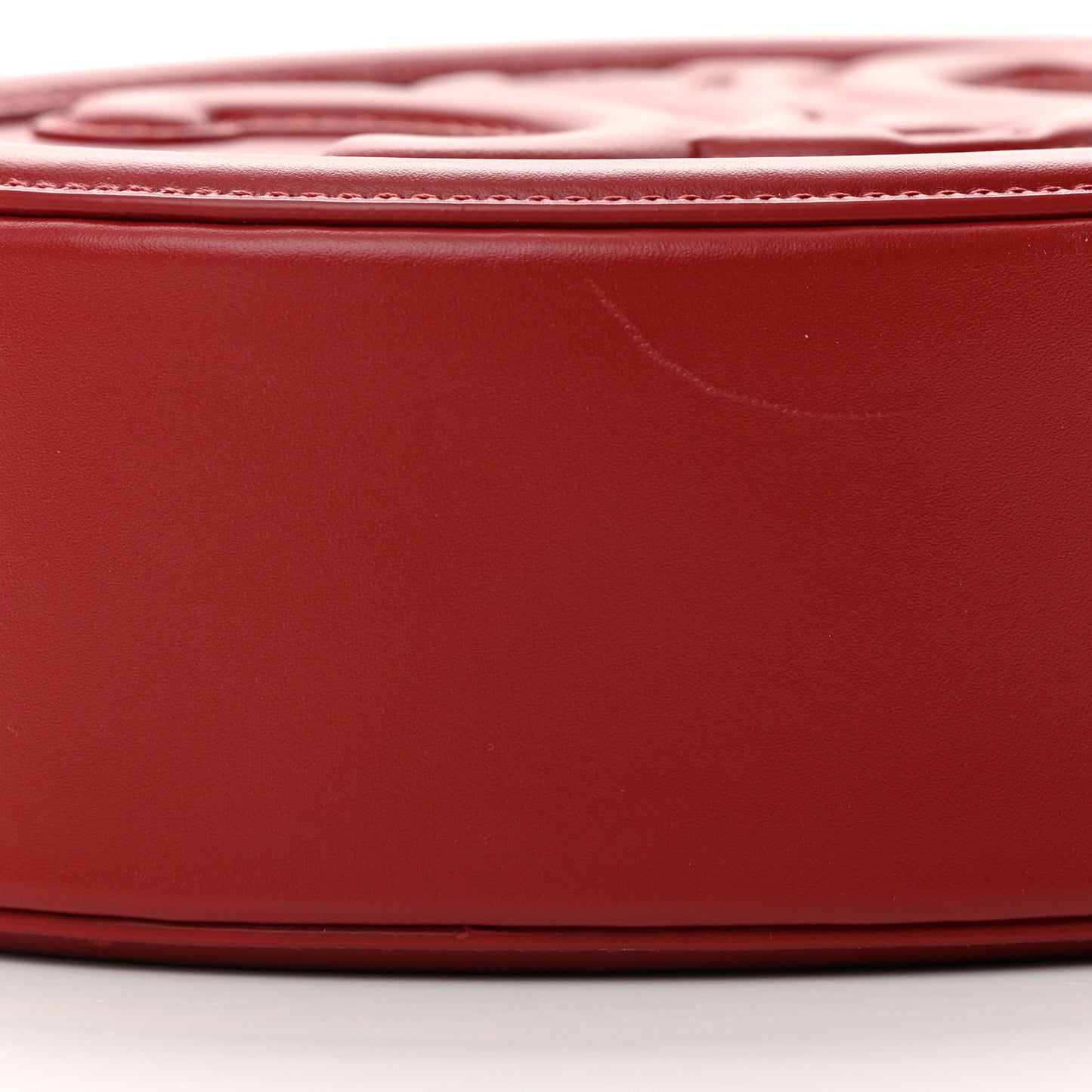 Smooth Calfskin Cuir Triomphe Oval Purse Crossbody Red
