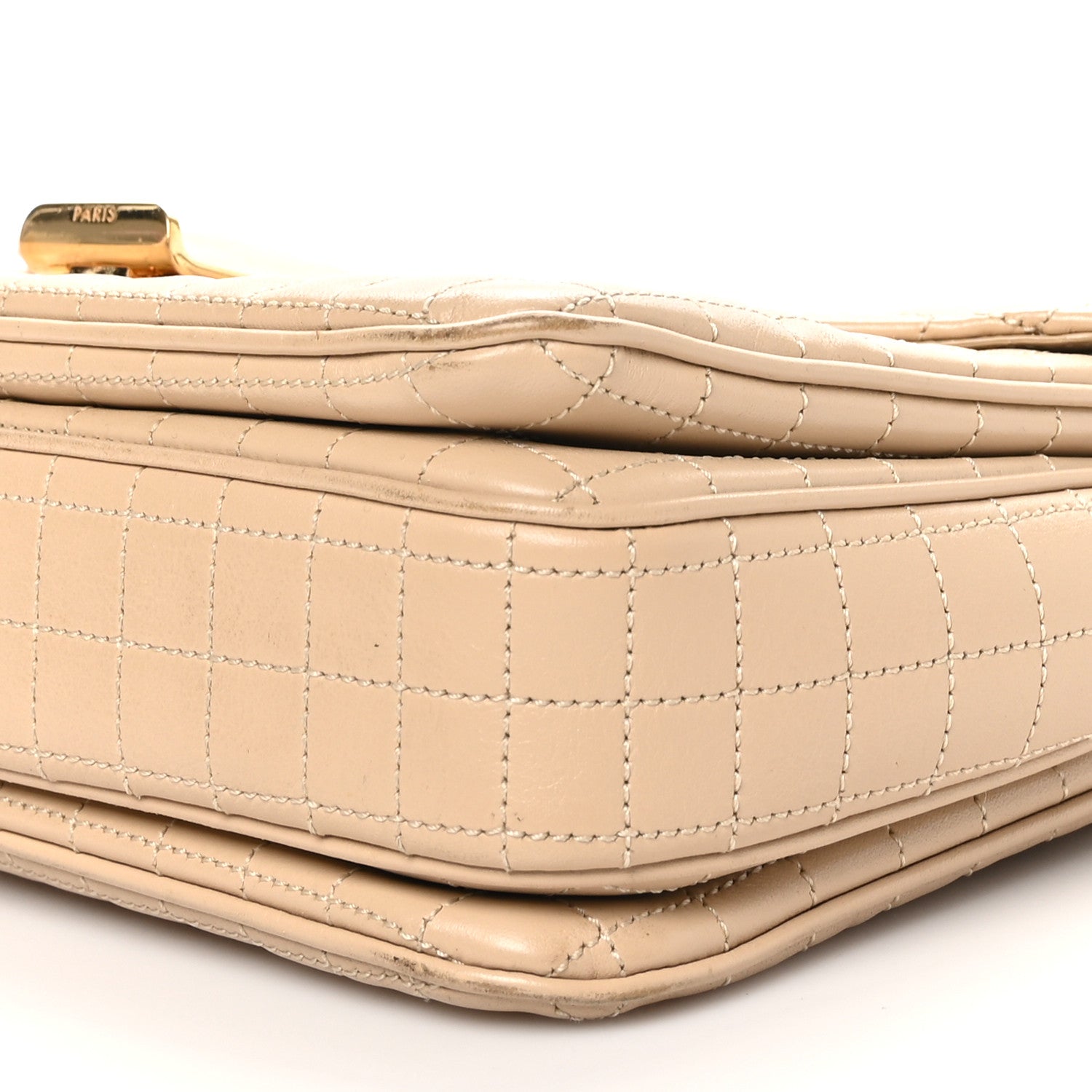 Celine Calfskin Quilted Medium C Bag Light Beige 10 of 10
