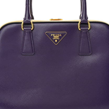 Prada Saffiano Vernice Pyramid Bag Viola Talco 7 of 11