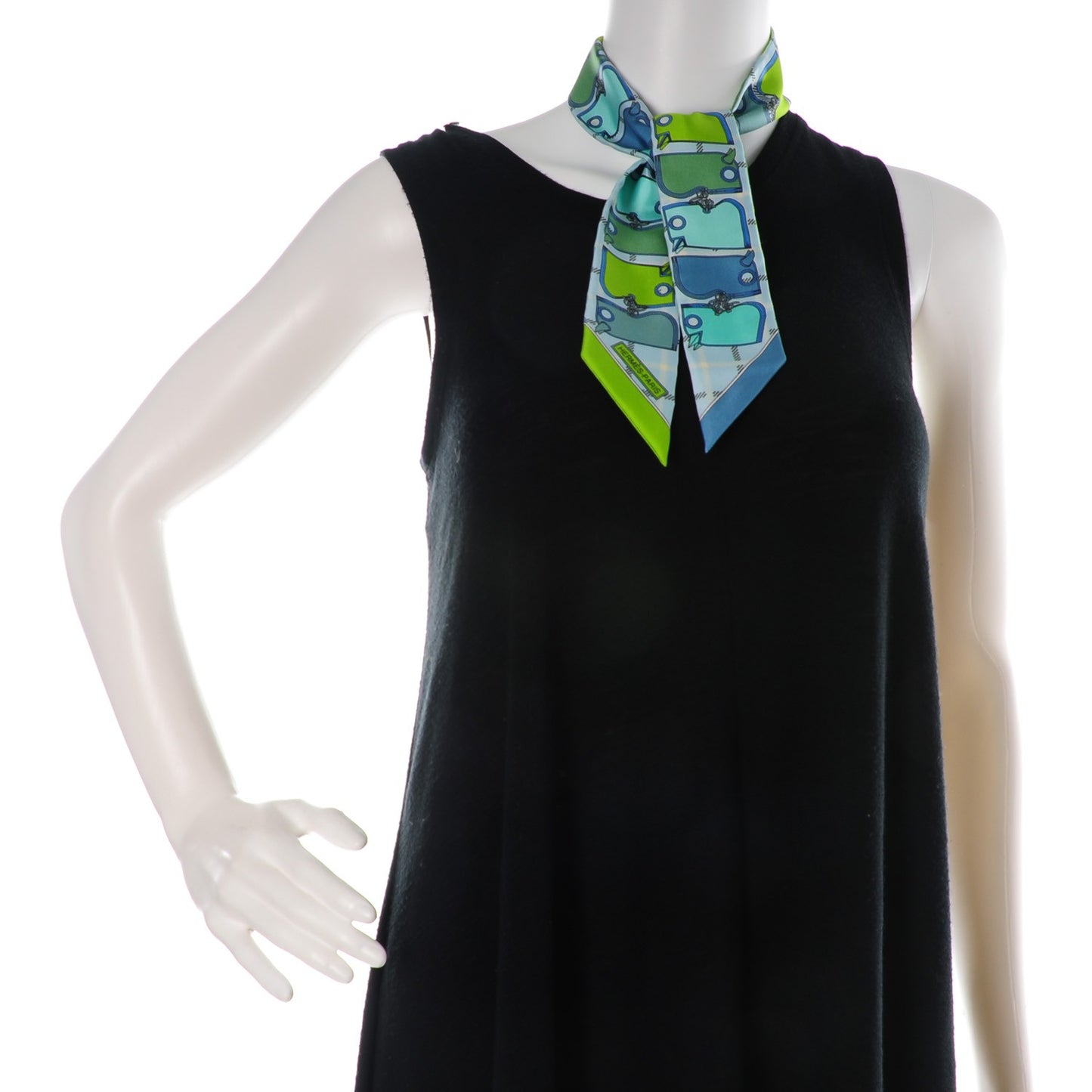 Silk Camails Twilly Vert Fluo Ciel Vert D Eau