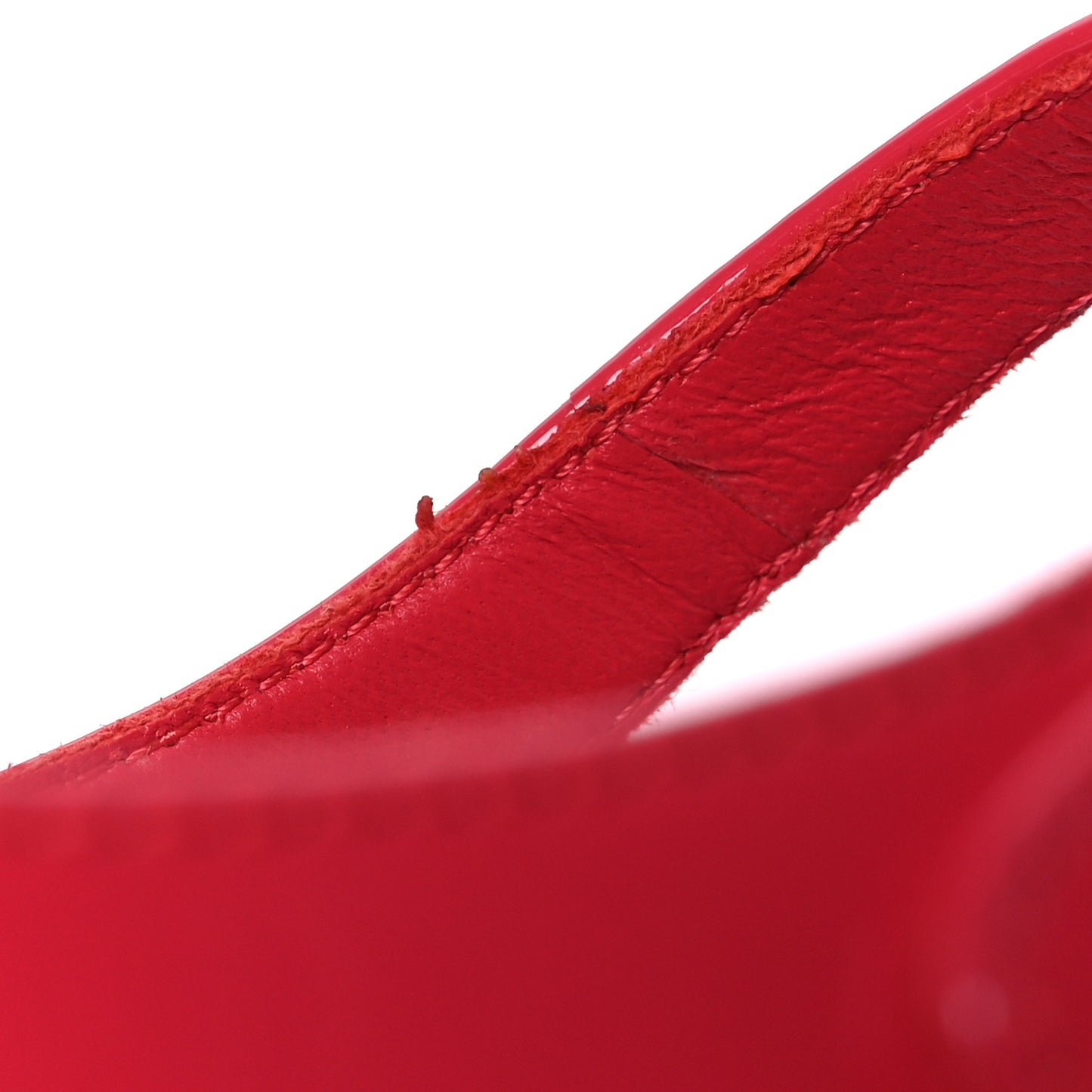 Patent CC Logo Thong Sandals 38.5 Red