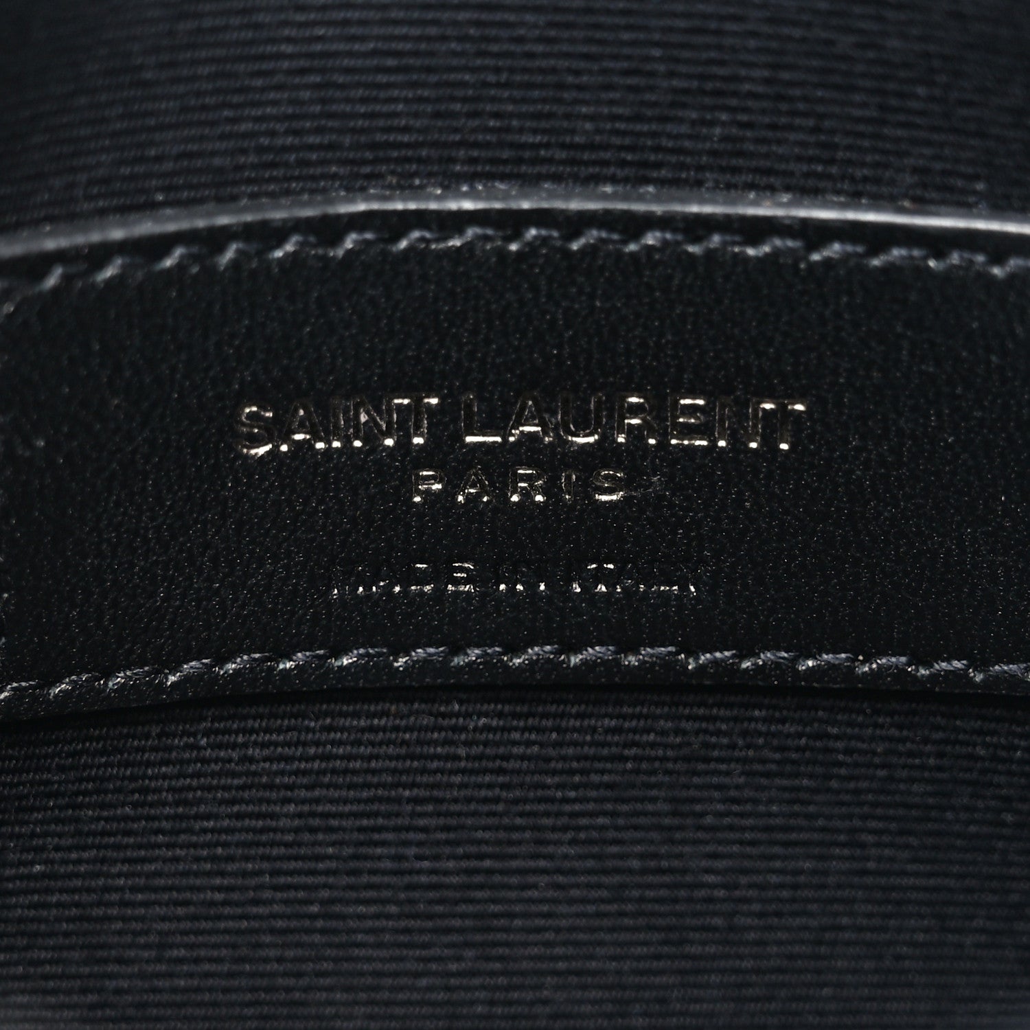 Saint Laurent Patent Glitter Leopard Monogram Zip Pouch Gold Black 5 of 6