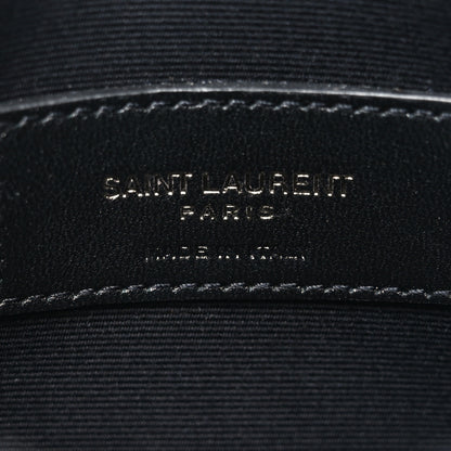 Saint Laurent Patent Glitter Leopard Monogram Zip Pouch Gold Black 5 of 6