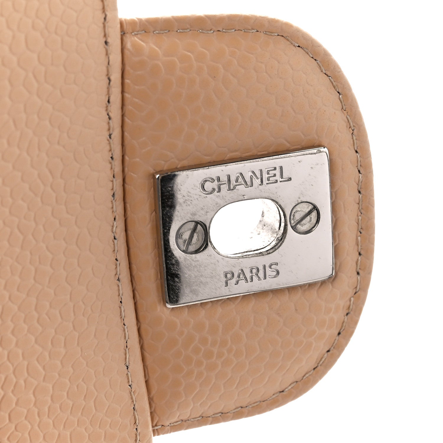 Chanel Caviar Quilted Medium Double Flap Beige 7 of 11