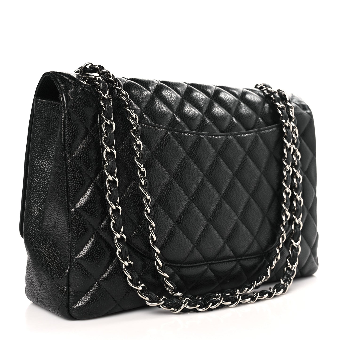 Caviar Quilted Maxi Single Flap Black