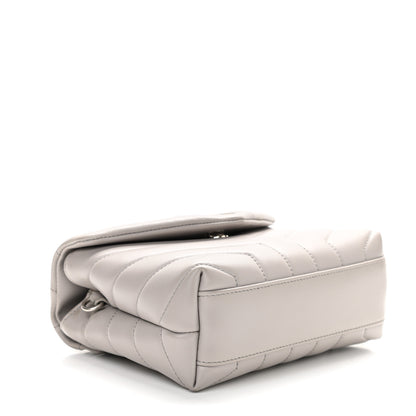 Saint Laurent Calfskin Y Quilted Monogram Toy Loulou Satchel Granite 4 of 16