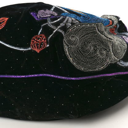 Fendi Velvet Embroidered Squirrel Spy Black Multicolor 11 of 13