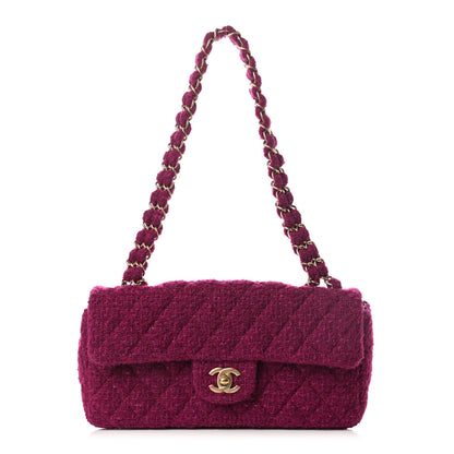 Chanel Tweed East West Flap Fuchsia 1 of 9