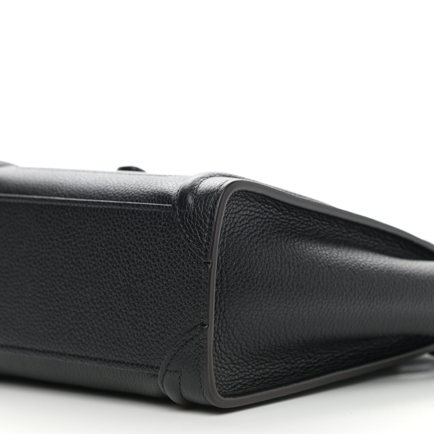 Drummed Calfskin Nano Luggage Black