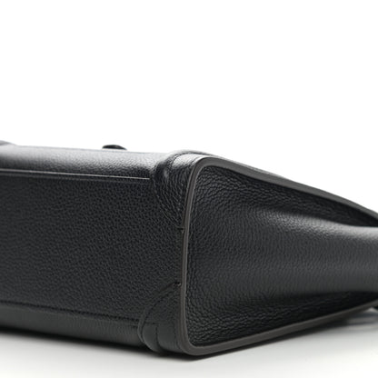 Celine Drummed Calfskin Nano Luggage Black 10 of 11