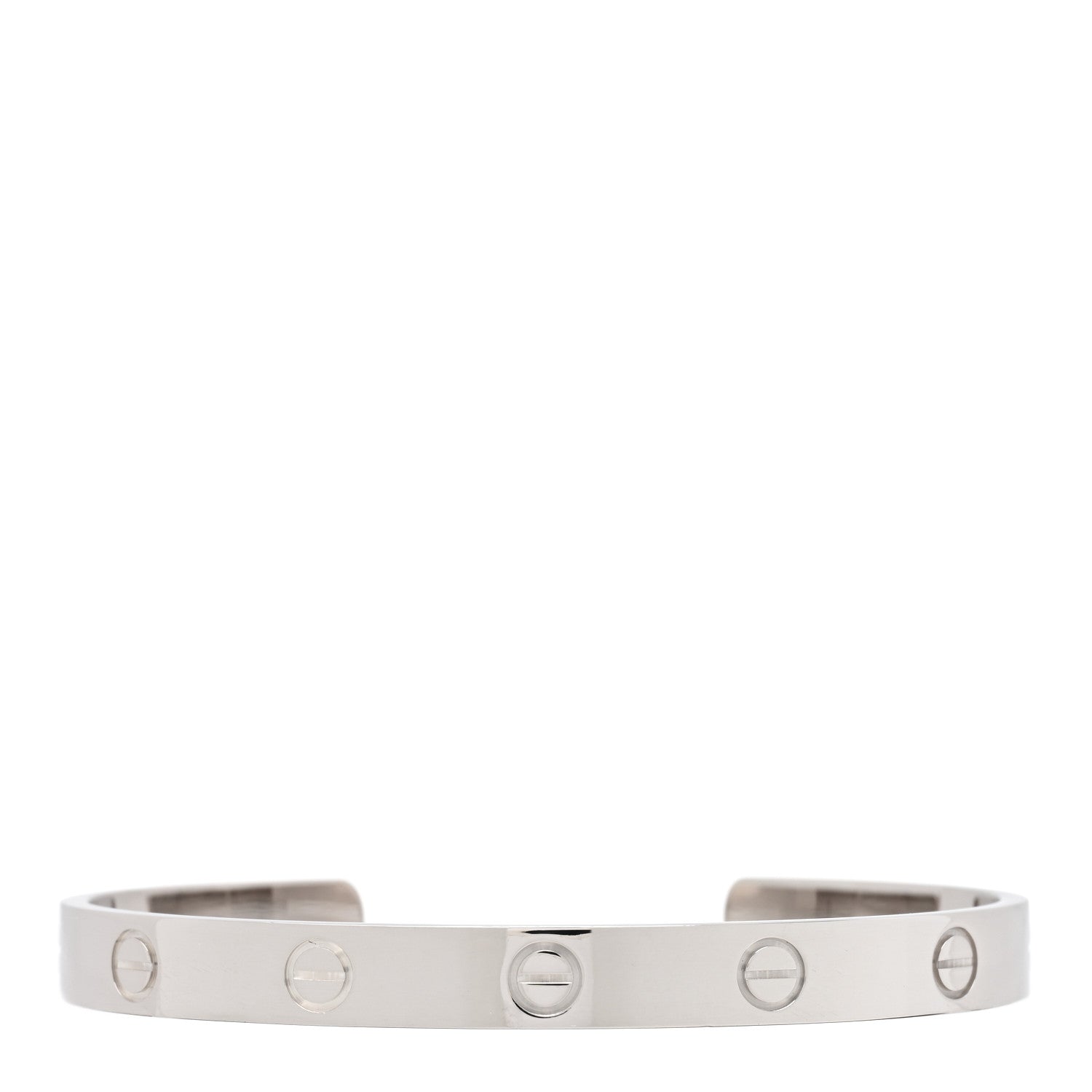 Cartier 18K White Gold LOVE Cuff Bracelet 17 1 of 4