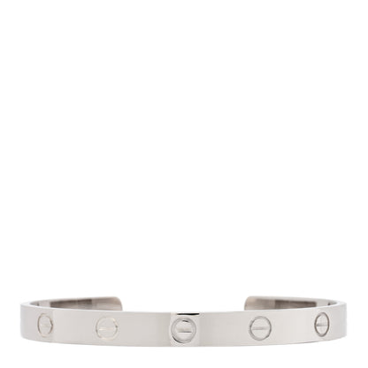 Cartier 18K White Gold LOVE Cuff Bracelet 17 1 of 4