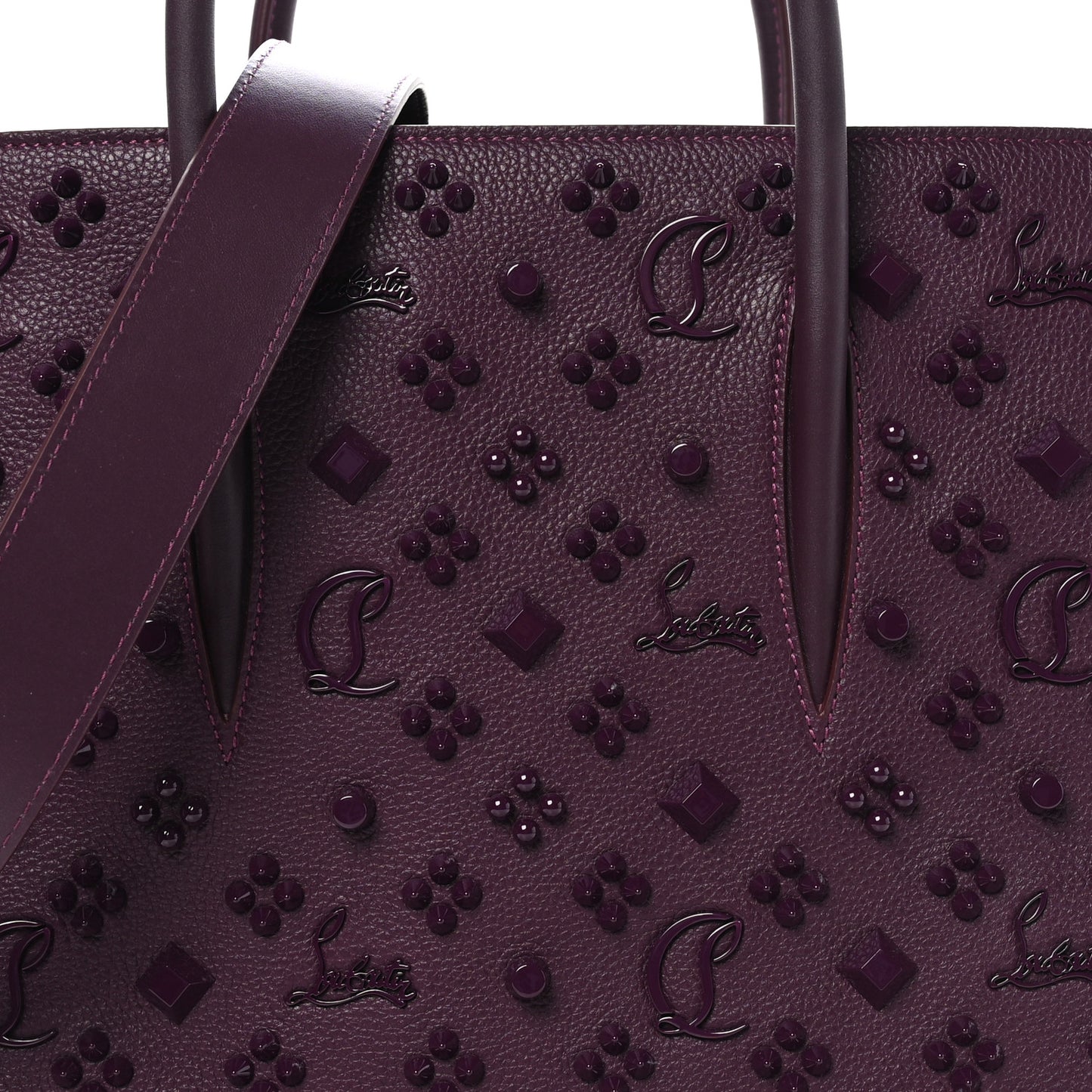 Calfskin Spikes Loubinthesky Medium Paloma Merlot