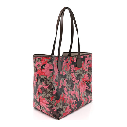 Gucci GG Supreme Monogram Camouflage Tote Pink Red 3 of 10