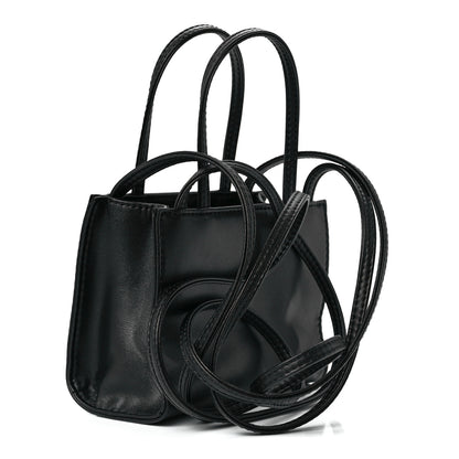 Telfar Vegan Leather Small Shopping Bag Black 3 of 11
