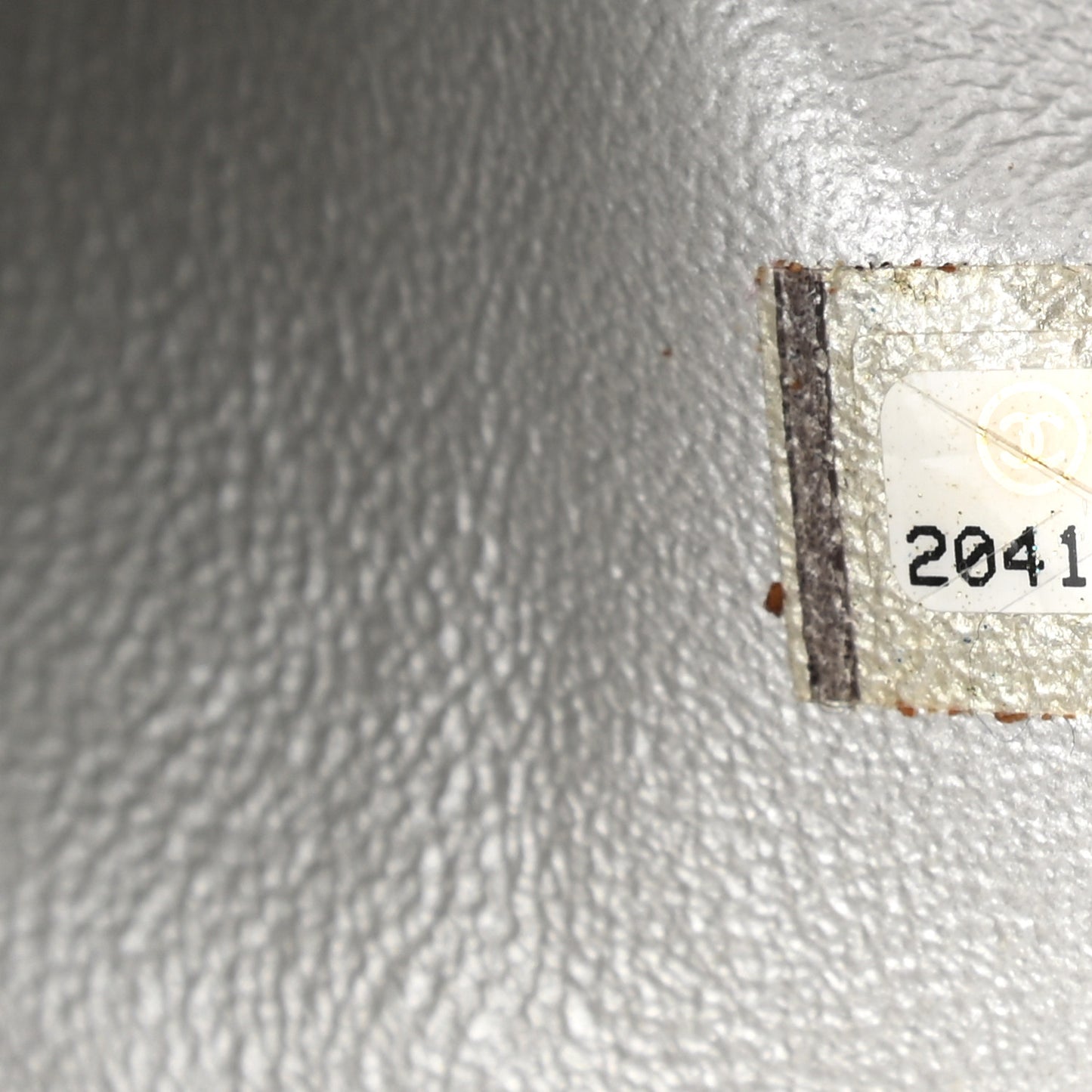 Lambskin Perforated Timeless Clutch Light Silver