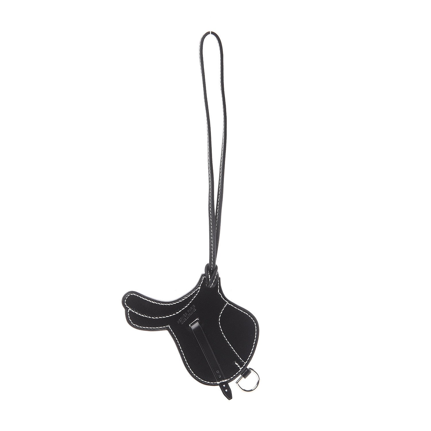 Hermes Box Paddock Selle Horse Saddle Bag Charm Black 1 of 3