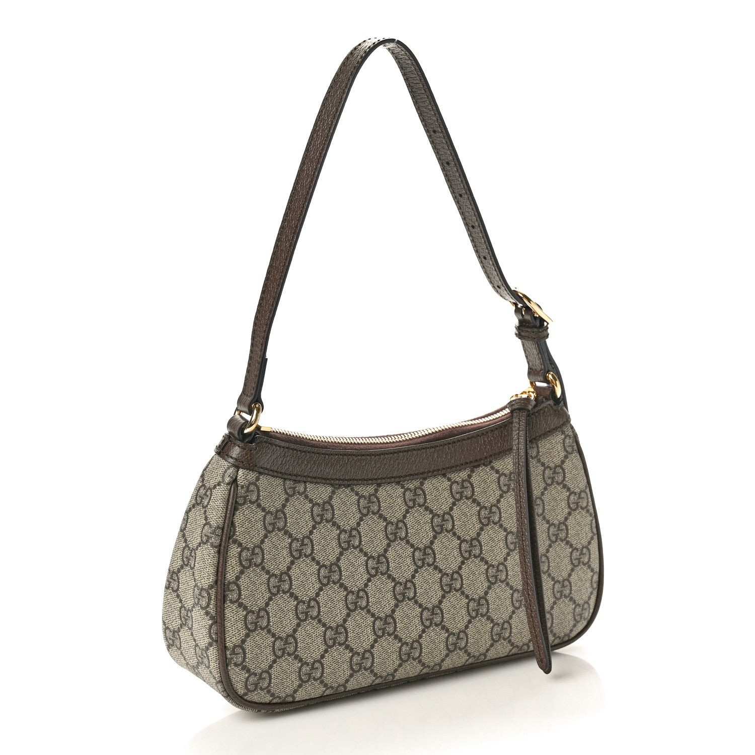Gucci GG Supreme Monogram Textured Dollar Calfskin Small Ophidia Hobo Beige Ebony New Acero 4 of 10
