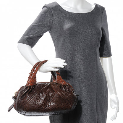 Fendi Nappa Nuvolata Spy Bowler Cognac 2 of 8
