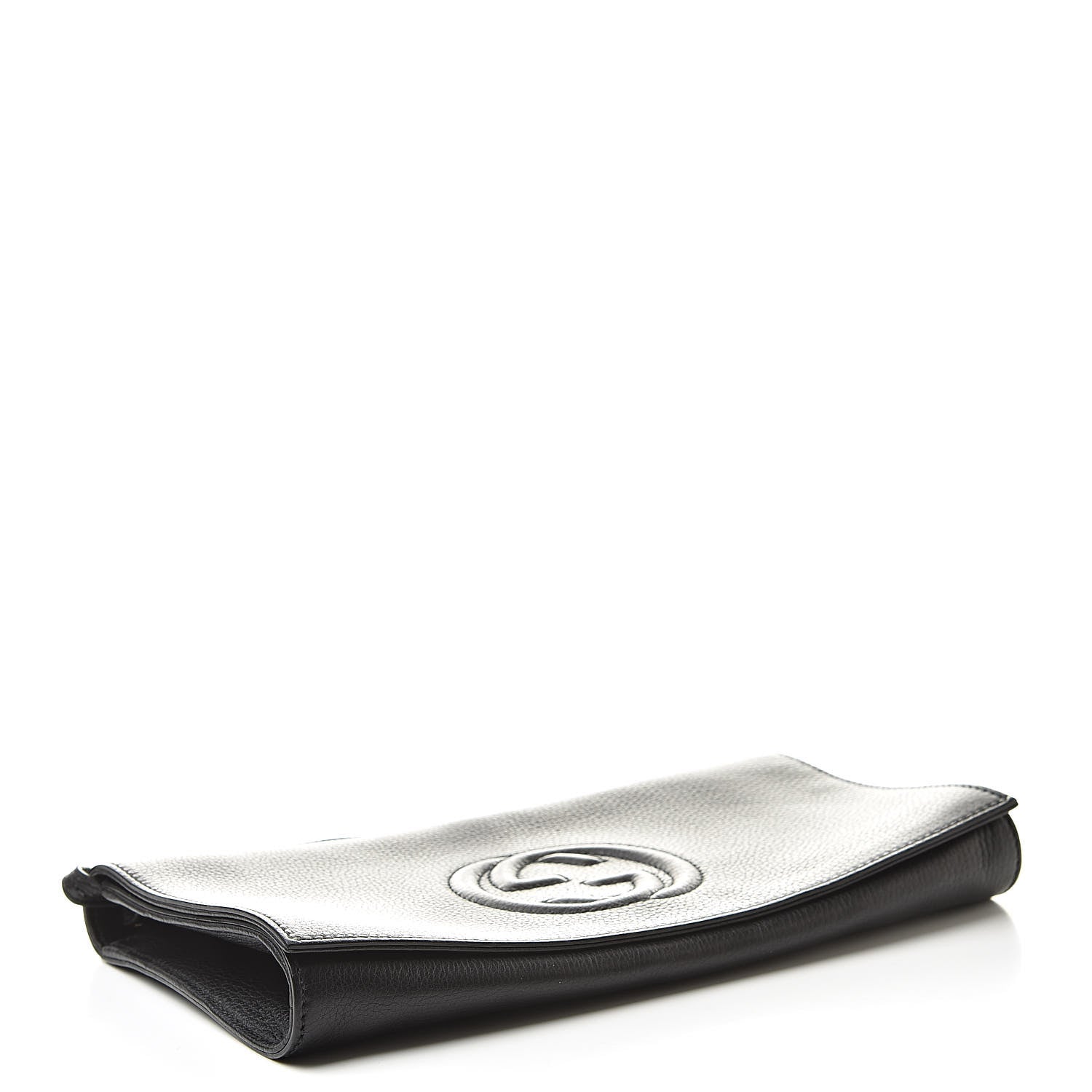 Gucci Pebbled Calfskin Medium Soho Clutch Black 4 of 8