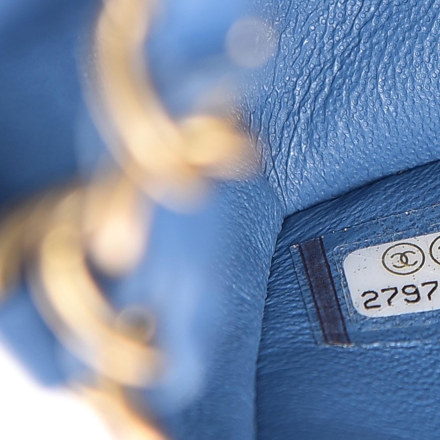 Chanel Lambskin Quilted Mini Rectangular Flap Blue 7 of 7