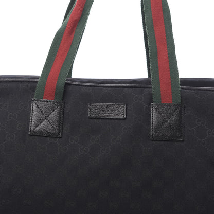 Gucci GG Monogram Web Medium Collapsible Carry On Duffle Black 8 of 11