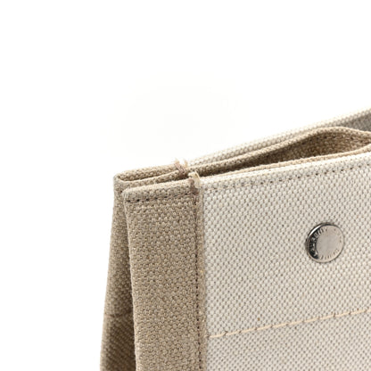 Saint Laurent Linen Calfskin Rive Gauche Tote Optic White 11 of 12