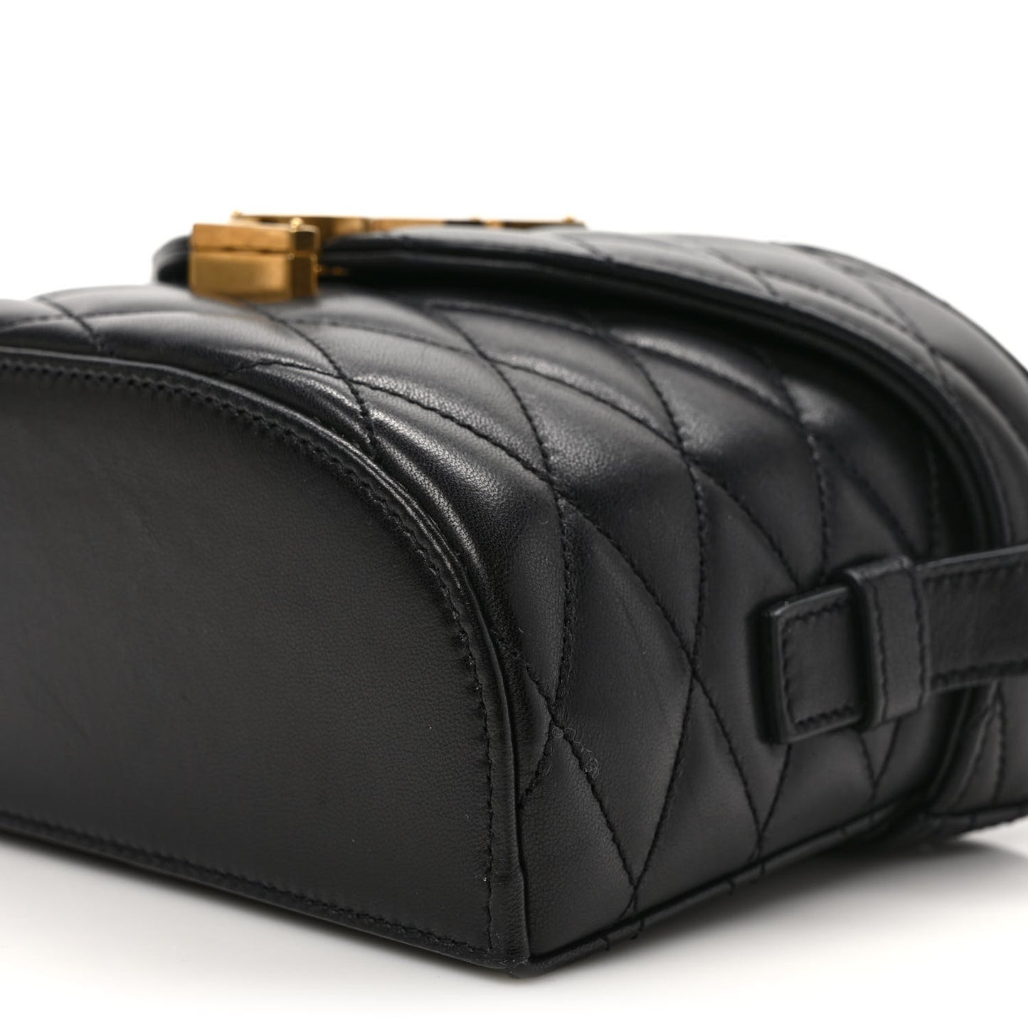 Lambskin Matelasse Monogram June Box Bag Black