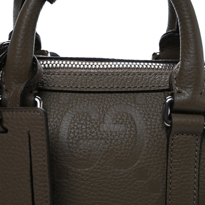 Gucci Piuma Calfskin Jumbo GG Embossed Mini Duffle Bag Good Taupe 7 of 9