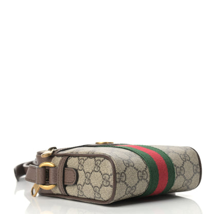 Gucci GG Supreme Monogram Web Mini Ophidia Messenger Brown 4 of 11