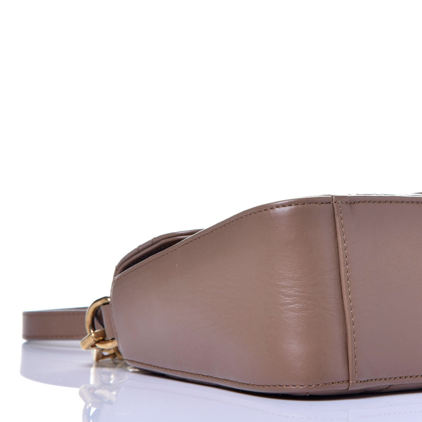 Calfskin Matelasse Mini GG Marmont Top Handle Shoulder Bag Porcelain Rose