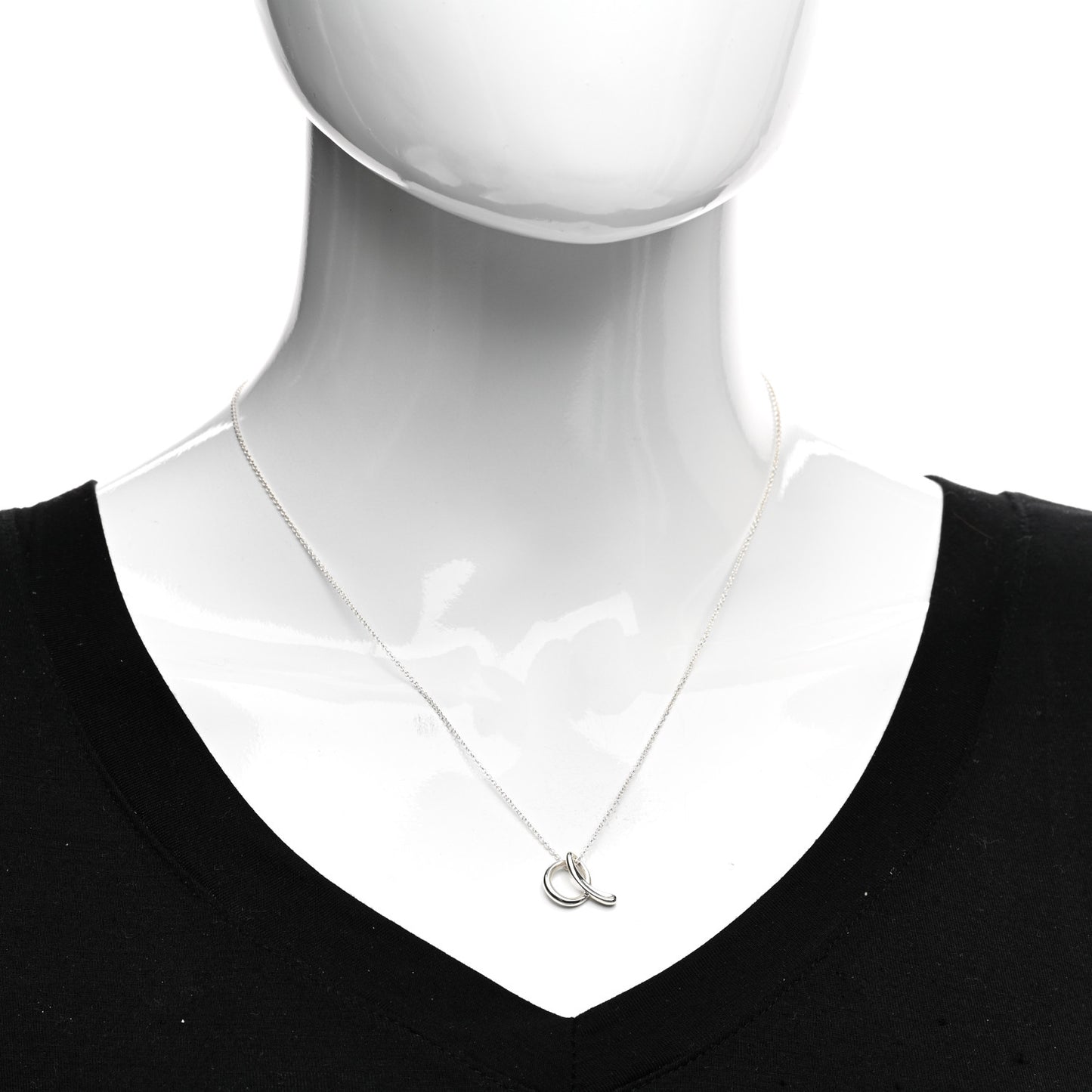 Sterling Silver Elsa Peretti Letter A Pendant Necklace