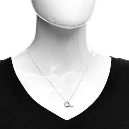 Tiffany Sterling Silver Elsa Peretti Letter A Pendant Necklace 2 of 4