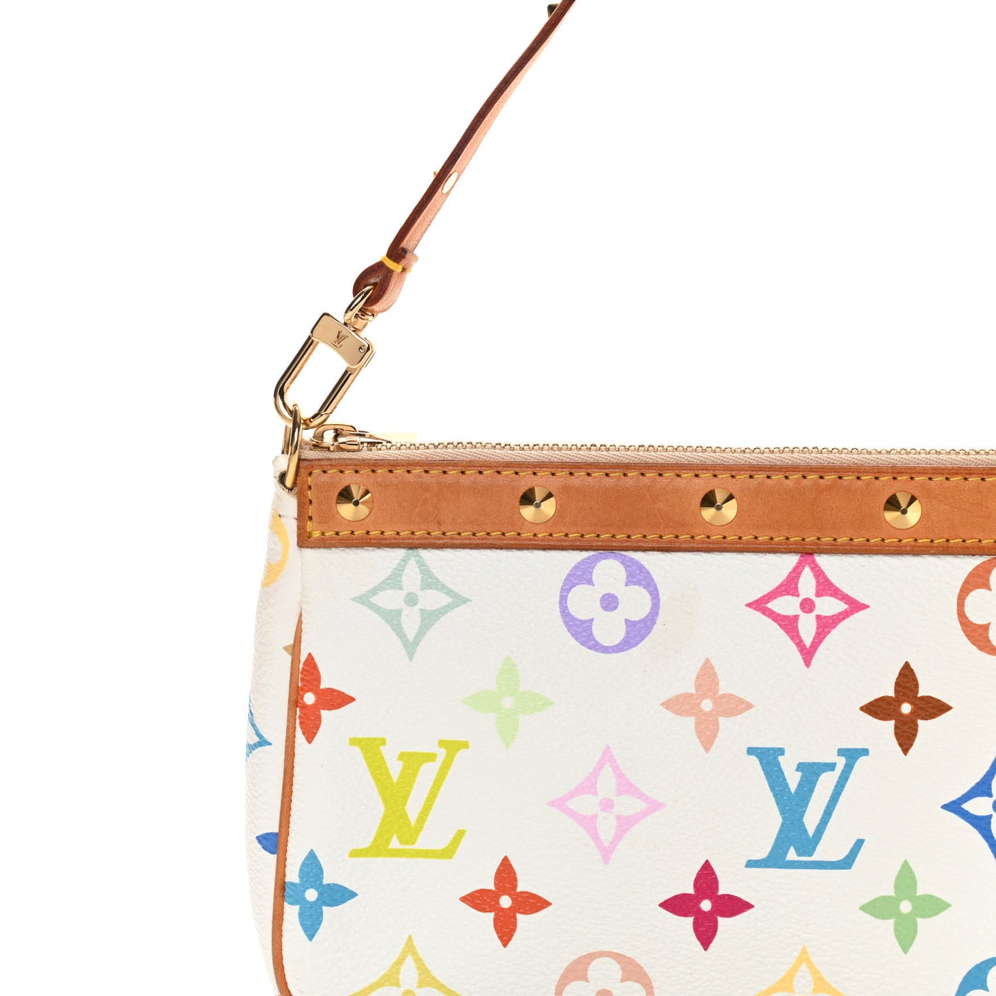 Monogram Multicolor Pochette Accessories White