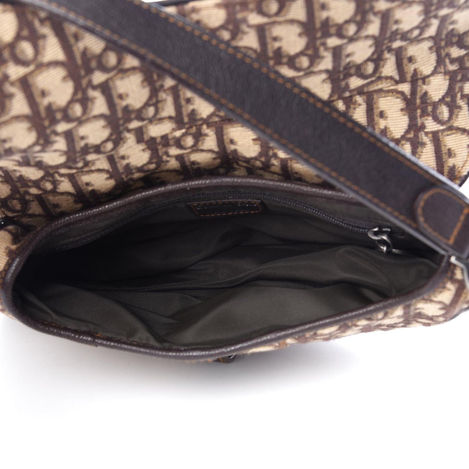 Christian Dior Monogram Saddle Bag Dark Brown 5 of 12